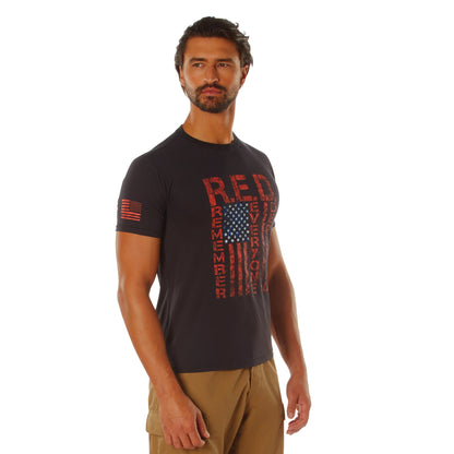 Black - R.E.D. (Remember Everyone Deployed) T-Shirt, Athletic Fit, Poly/Cotton