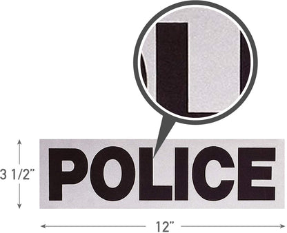 Reflective POLICE Patch Branch Long Tape, 3.5" x 12"