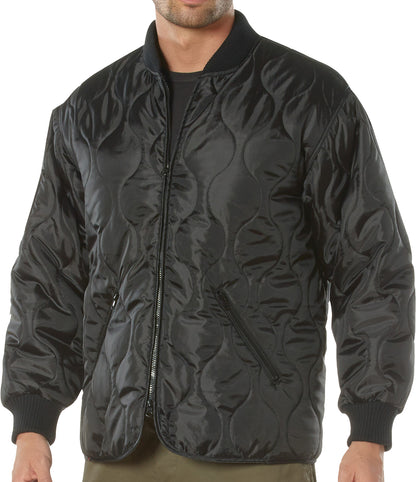 Black - Concealed Carry Quilted Woobie Jacket