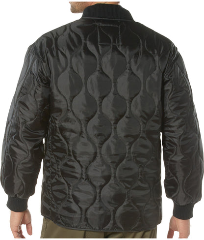 Black - Concealed Carry Quilted Woobie Jacket