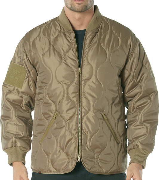 Coyote Brown - Concealed Carry Quilted Woobie Jacket