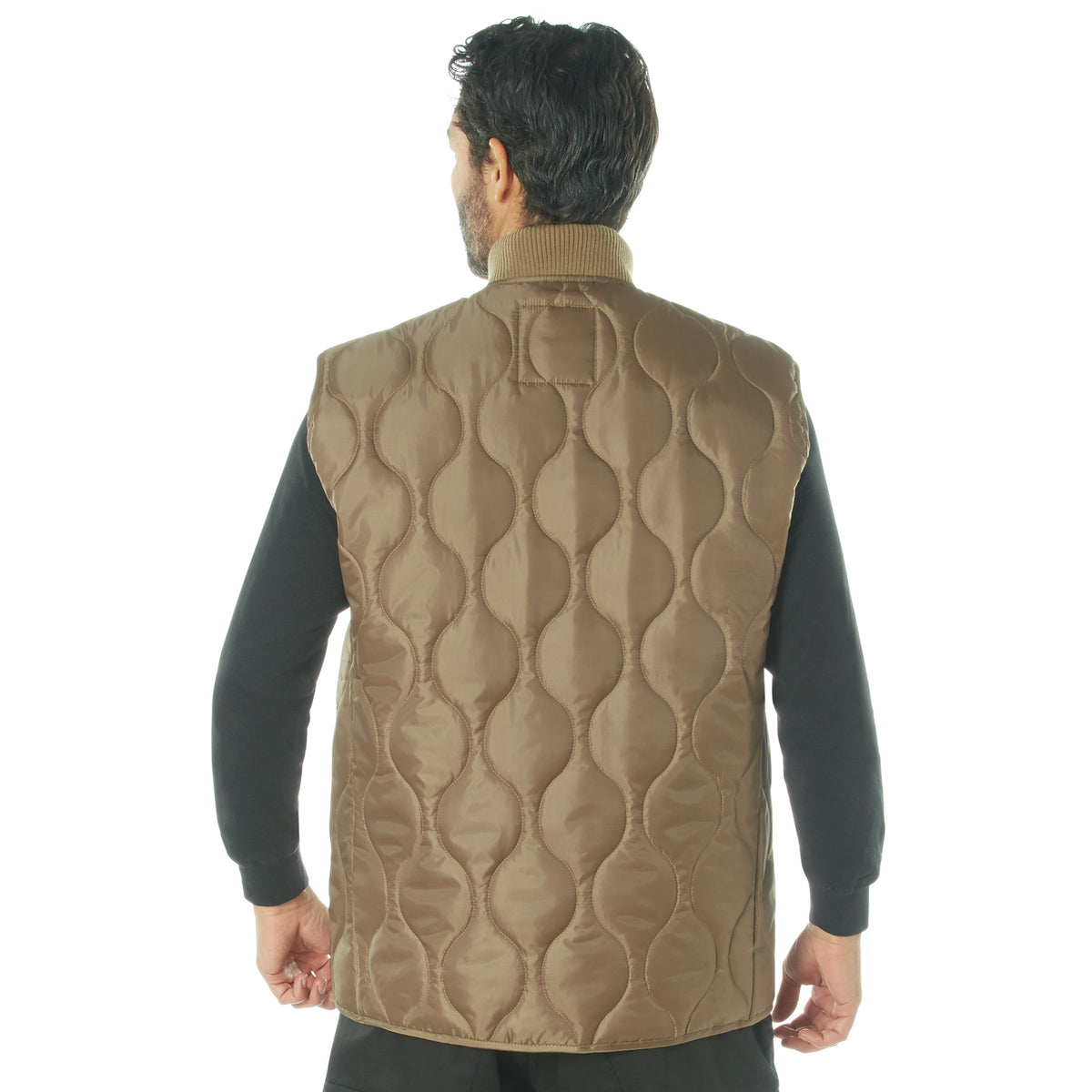 Coyote Brown - Quilted Woobie Vest - Lightweight Insulated Outdoors Vest - Polyester