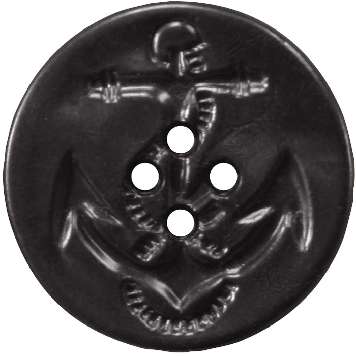Black - US Navy Style Peacoat Buttons - 25 Pack