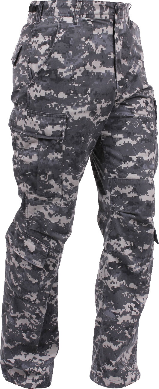 Subdued Urban Digital Camouflage - Vintage Paratrooper BDU Cargo Pants Fatigues, Zipper Fly