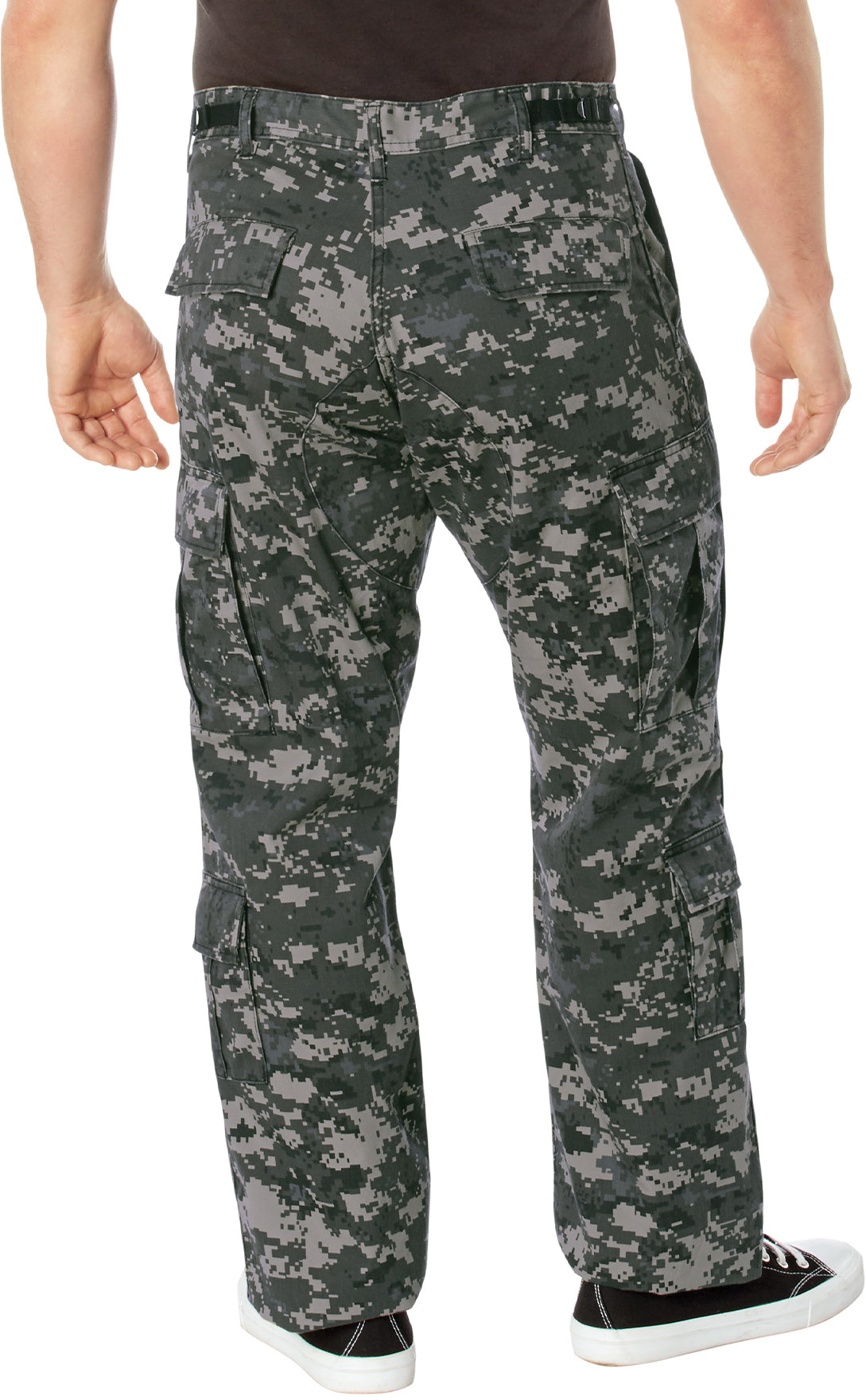 Subdued Urban Digital Camouflage - Vintage Paratrooper BDU Cargo Pants Fatigues, Zipper Fly