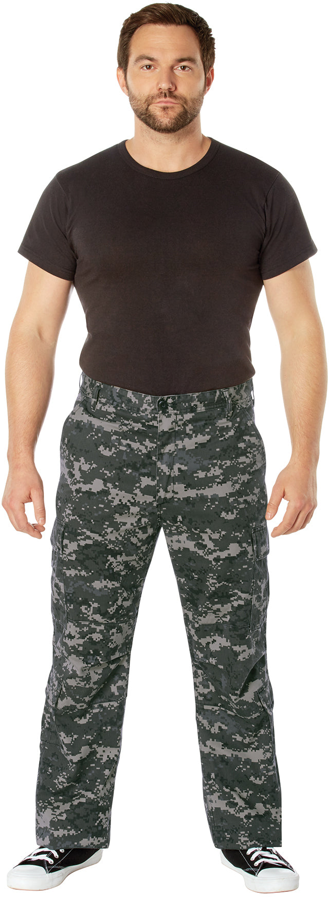 Subdued Urban Digital Camouflage - Vintage Paratrooper BDU Cargo Pants Fatigues, Zipper Fly