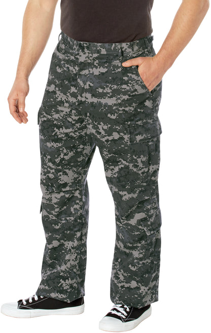 Subdued Urban Digital Camouflage - Vintage Paratrooper BDU Cargo Pants Fatigues, Zipper Fly