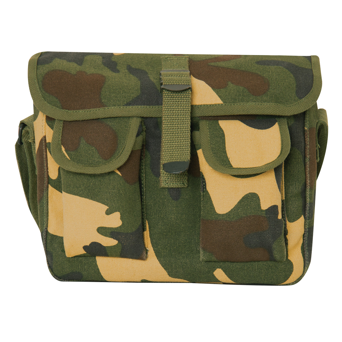 Woodland Camouflage - Army Ammo Shoulder Bag