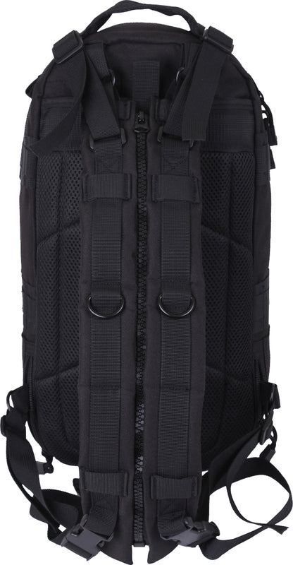 Black Tactical Cross Body Medium Transport Sling Pack - Convertible MOLLE Backpack (17" x 10" x 9")