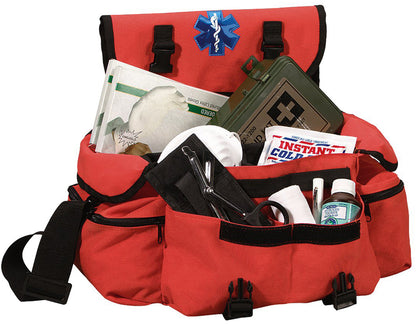 Orange - Public Safety Medical Rescue Response Bag with Star of Life Emblem