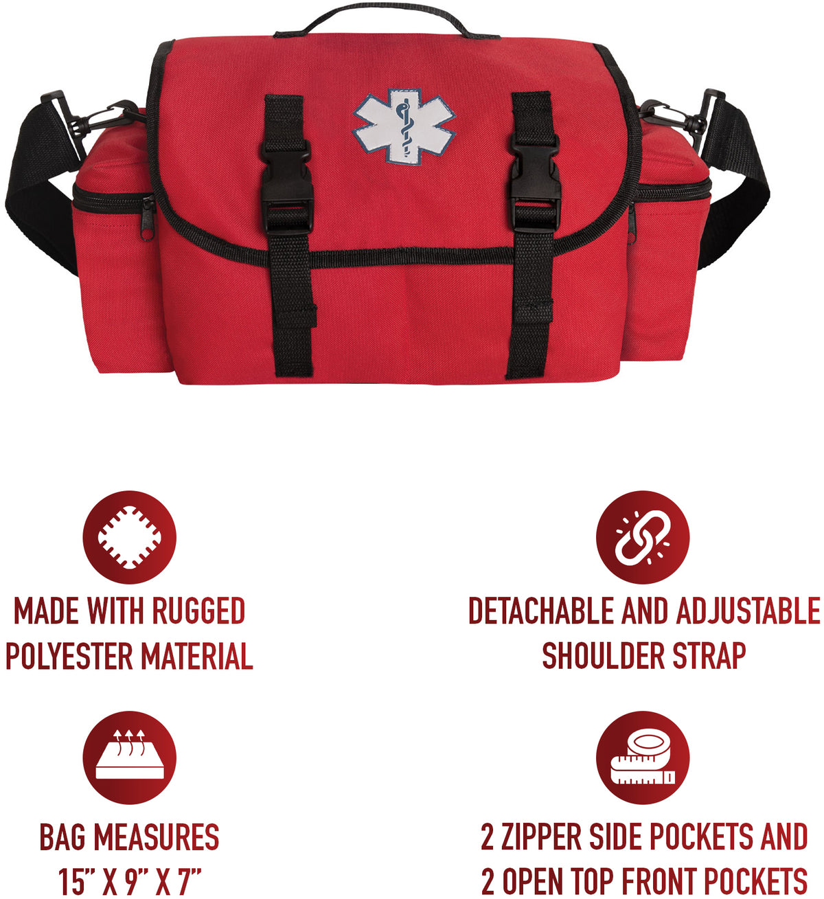 Red Medical Rescue Response Bag
