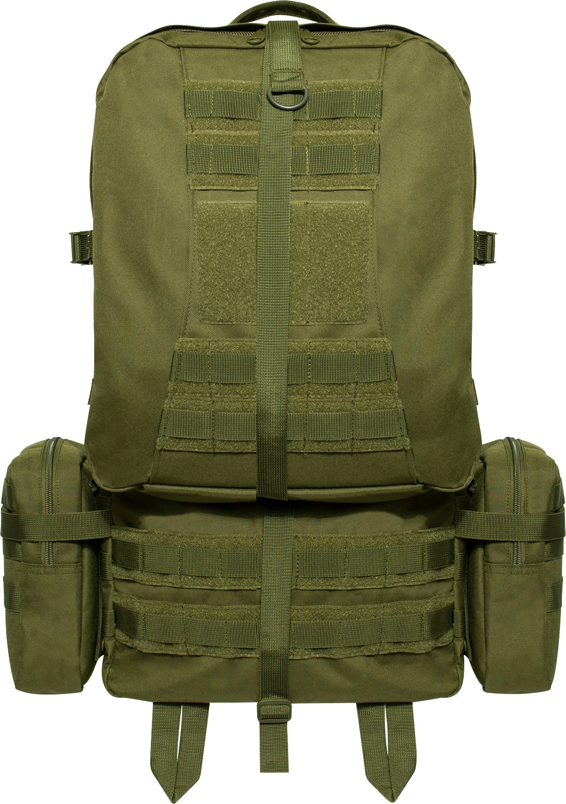 Olive Drab - Tactical Global Deployment Assault Pack Deluxe Jumbo Camping Travel Backpack Bag