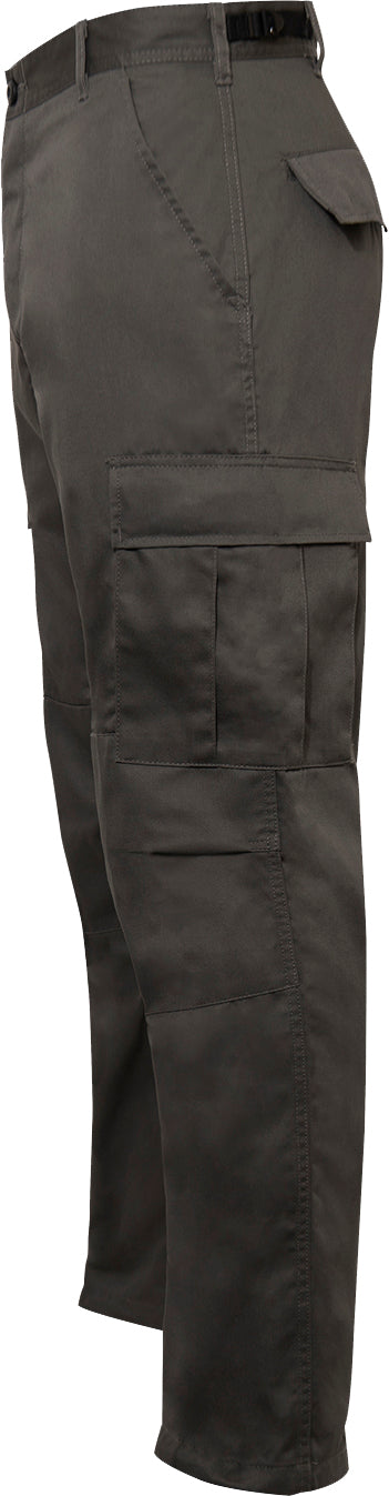 Charcoal Grey - Tactical BDU Pants Cargo Fatigues - Poly/Cotton Twill - Button Fly