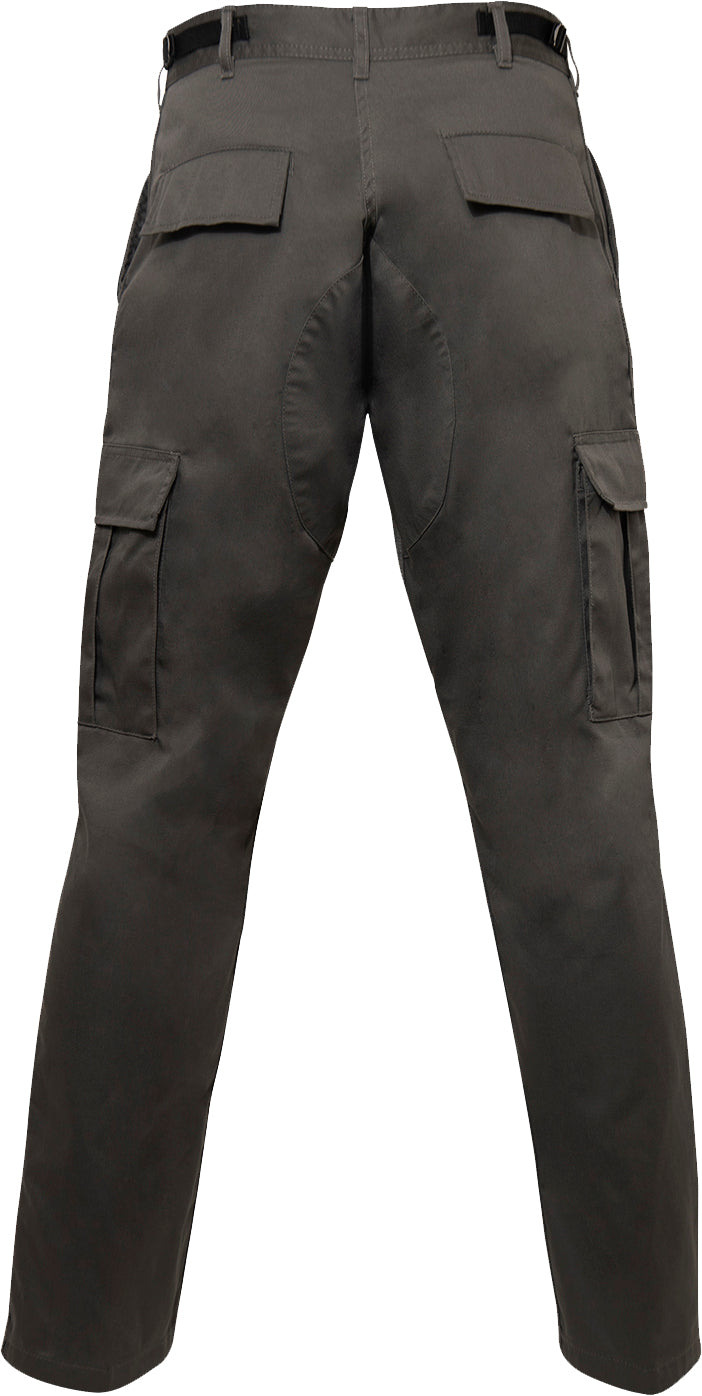 Charcoal Grey - Tactical BDU Pants Cargo Fatigues - Poly/Cotton Twill - Button Fly