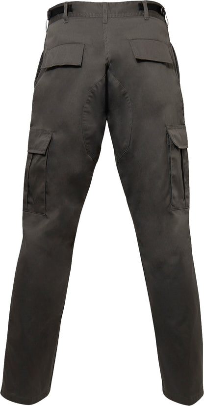 Charcoal Grey - Tactical BDU Pants Cargo Fatigues - Poly/Cotton Twill - Button Fly