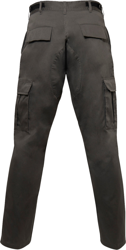 Charcoal Grey - Tactical BDU Pants Cargo Fatigues - Poly/Cotton Twill - Button Fly