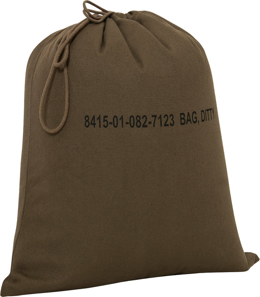 Olive Drab Tactical Military Canvas Barracks Bag GI Style Laundry Duffle Sack Heavy Duty (18" x 27")