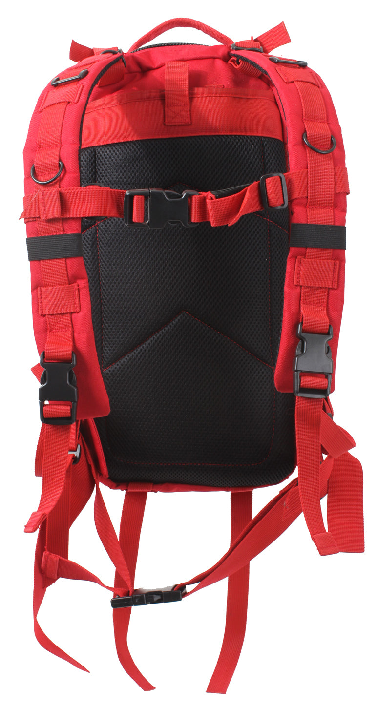 Red MOLLE Medium Transport Pack Tactical AMBU Backpack - 600D Compact Emergency Gear Pack