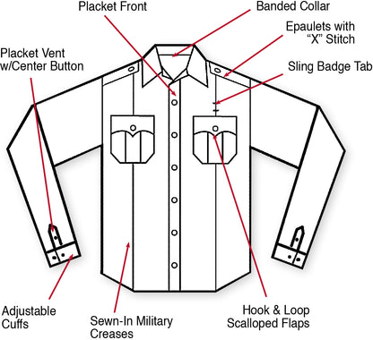 Light Blue - Official Law Enforcement Uniform Shirt Long Sleeve