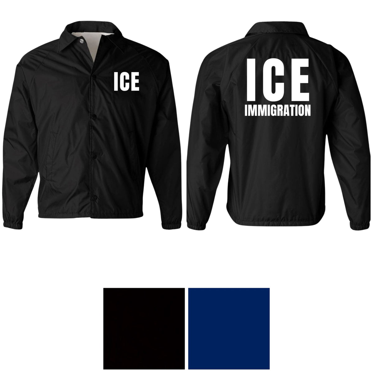 ICE Lightweight Waterproof Windbreaker Jacket – Immigration Enforcement Replica Costume Coat