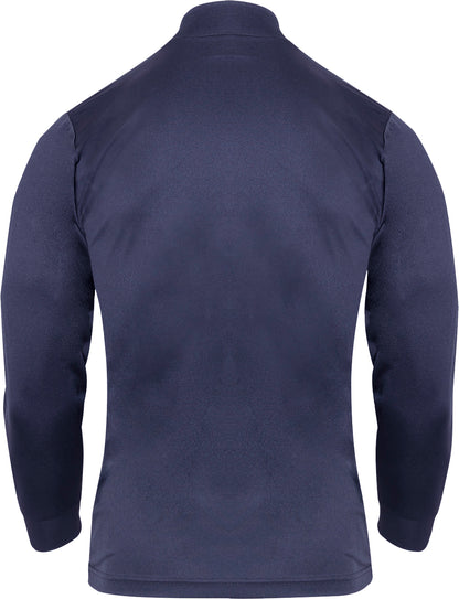Midnight Navy Blue - Moisture Wicking Mock Turtleneck