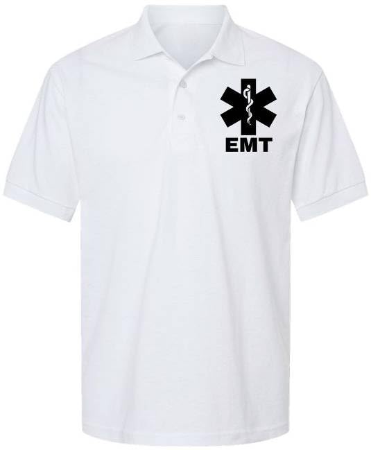 EMT Polo Shirt Emergency Medical Technician First Responder 911 Paramedic Golf Shirt