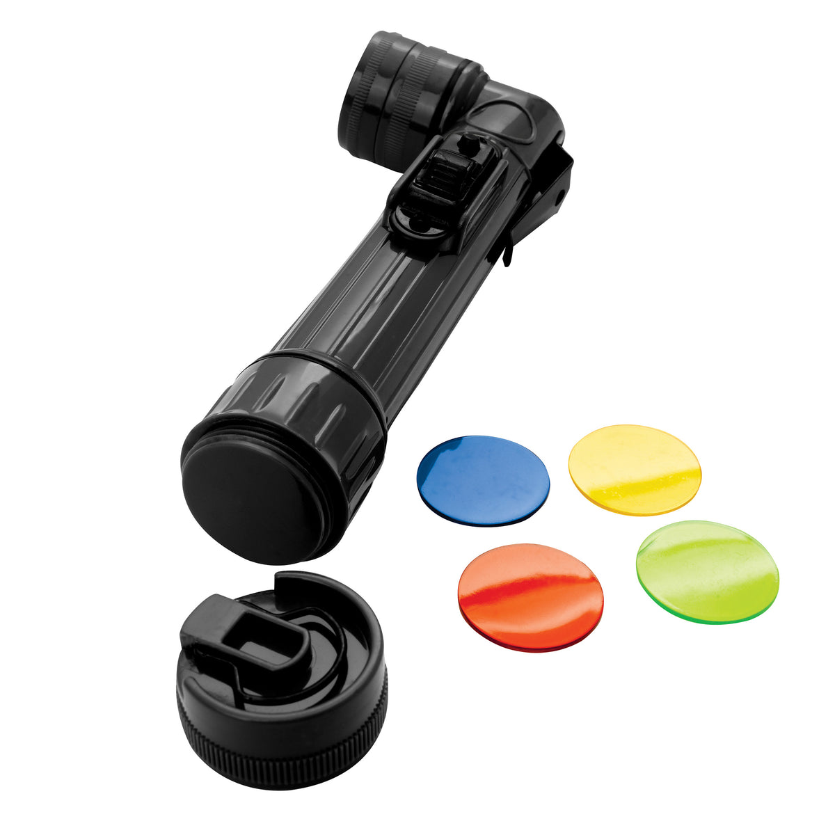 Black - Military GI Style Mini Anglehead Flashlight Set