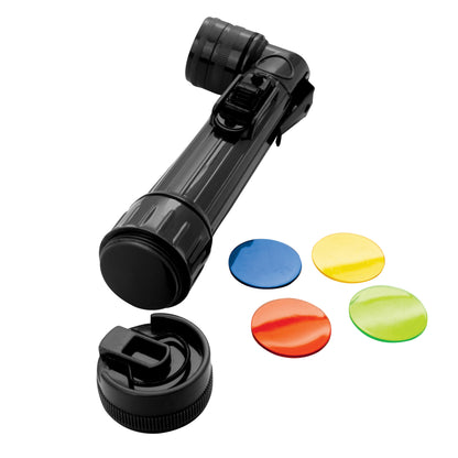 Black - Military GI Style Mini Anglehead Flashlight Set