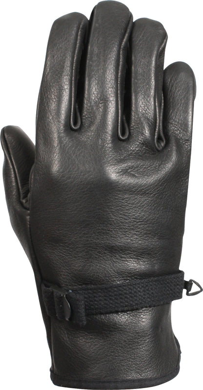 Black Military D-3A Leather Gloves Water Resistant Cold Weather Tactical Duty Glove