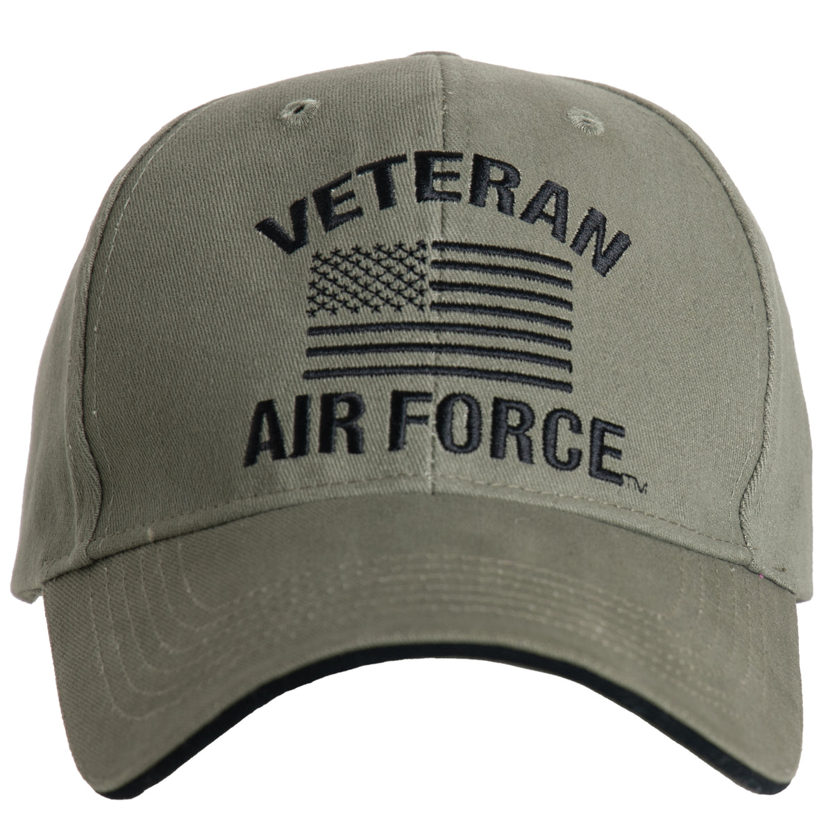 Olive US Vintage Veteran Low Profile Military USA Flag Vet Hat Baseball Dad Cap