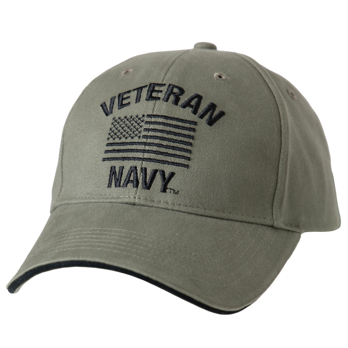 Olive US Vintage Veteran Low Profile Military USA Flag Vet Hat Baseball Dad Cap