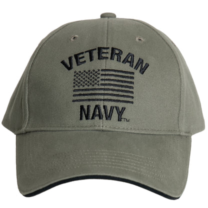 Olive US Vintage Veteran Low Profile Military USA Flag Vet Hat Baseball Dad Cap