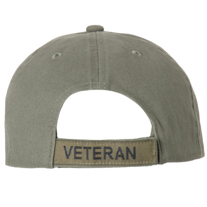 Olive US Vintage Veteran Low Profile Military USA Flag Vet Hat Baseball Dad Cap