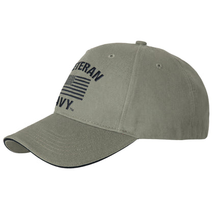 Olive US Vintage Veteran Low Profile Military USA Flag Vet Hat Baseball Dad Cap