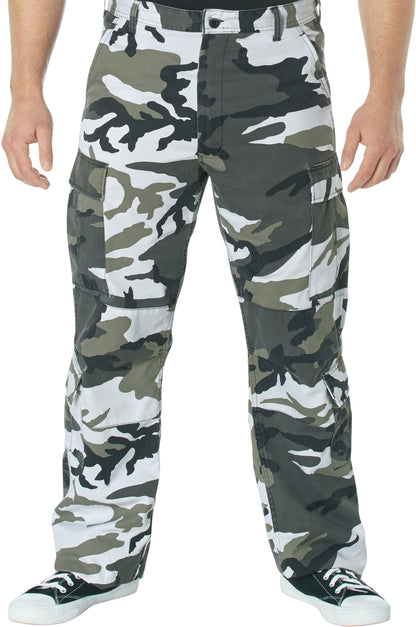 City Camouflage - Vintage Paratrooper BDU Cargo Pants Fatigues, Zipper Fly