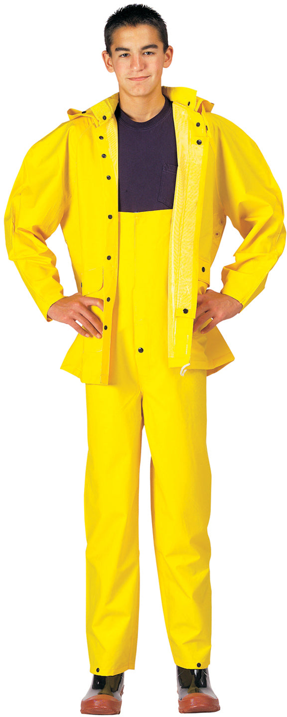 Yellow - Deluxe Heavyweight PVC Hurricane 2-Piece Rain Suit