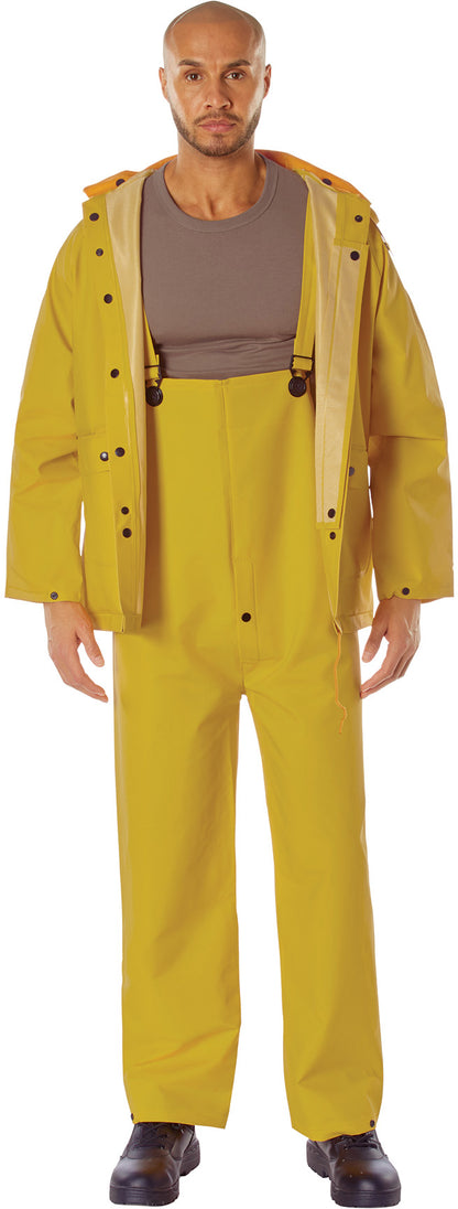 Yellow - Deluxe Heavyweight PVC Hurricane 2-Piece Rain Suit