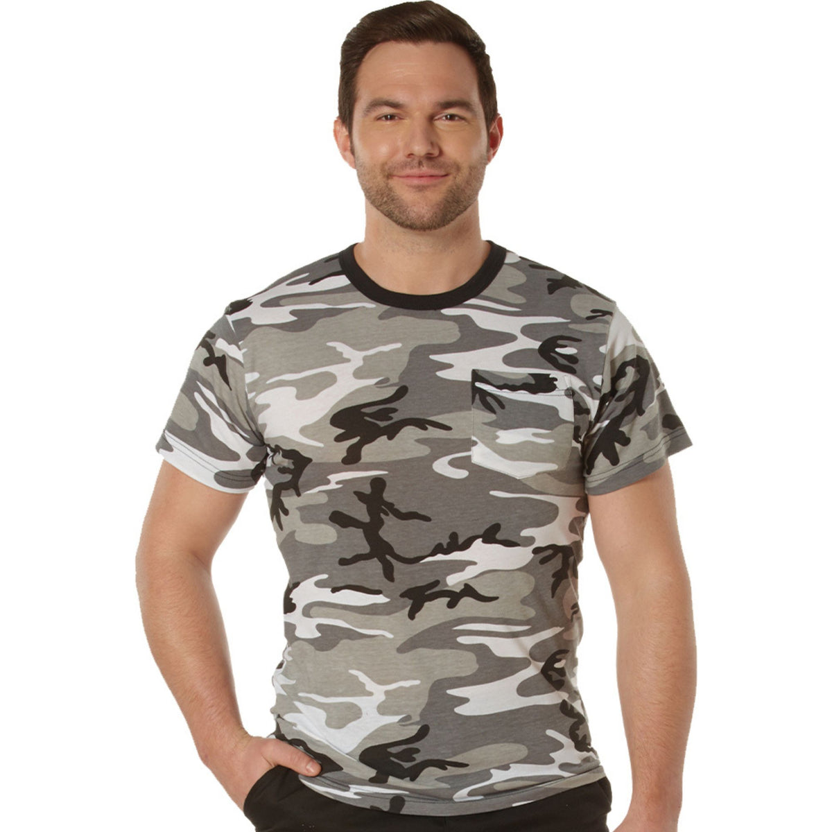 City Camo - Tactical Short Sleeve Pocket T-Shirt, Poly/Cotton