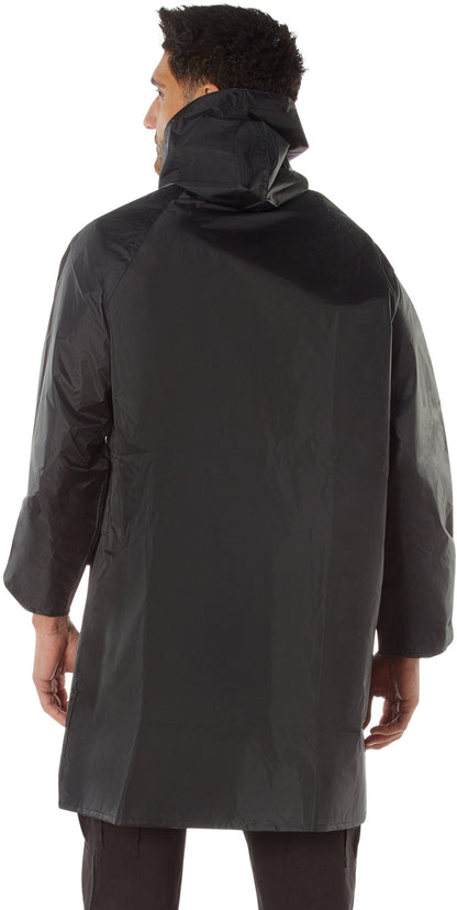Black To Olive Drab - Reversible Mid Length Rain Parka