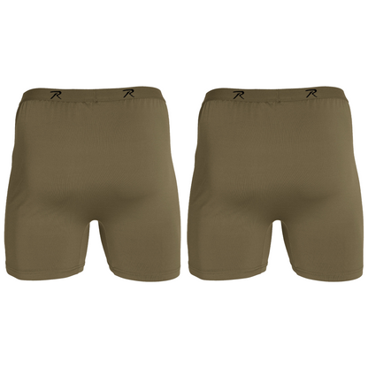 Rothco Men's Performance Boxer Shorts Moisture Wicking Tactical Style Lightweight Underwear - 2PACK