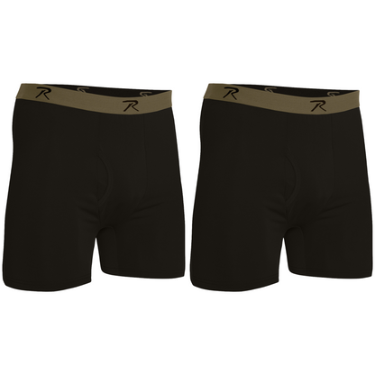Rothco Men's Performance Boxer Shorts Moisture Wicking Tactical Style Lightweight Underwear - 2PACK