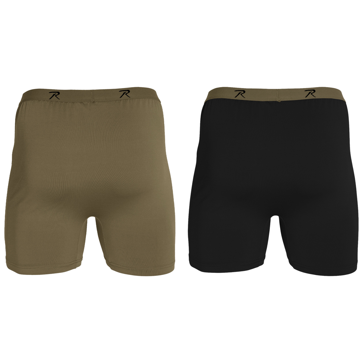 Mens Performance Boxer Shorts Moisture Wicking Tactical Style Lightweight Underwear - Set of 2