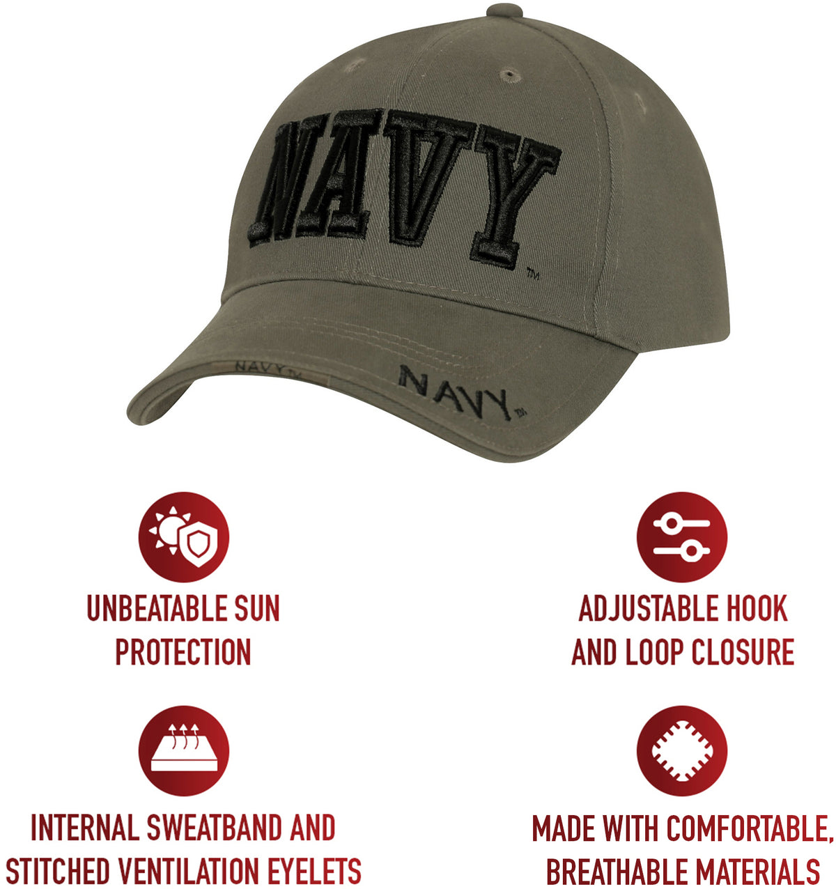 Olive Drab - Deluxe Navy Low Profile Cap