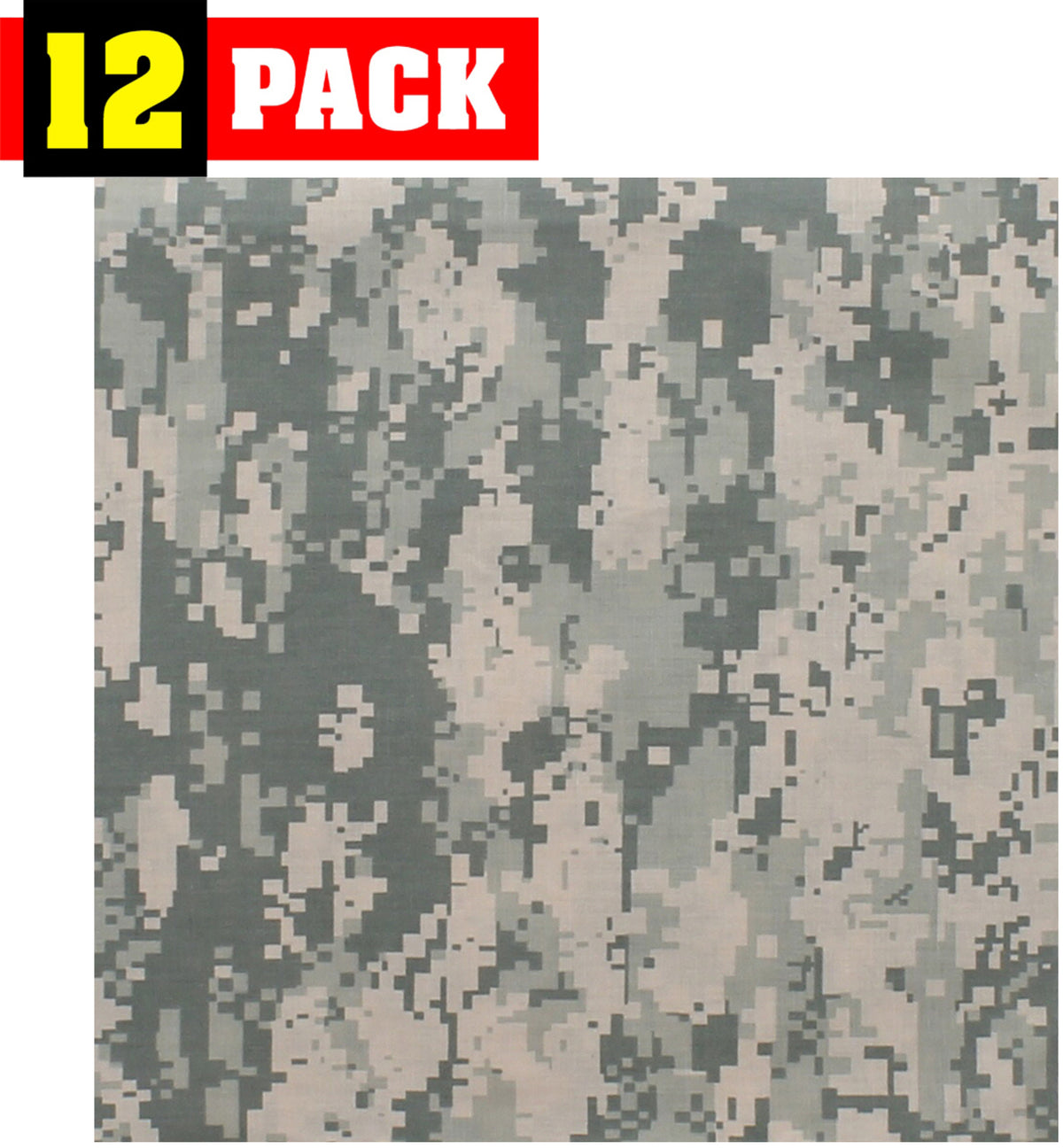 12 Pack Camo Military Bandanas, Army Camouflage Headwraps, Military Head Scarves Do-rags 100% Cotton Bandanna Covers