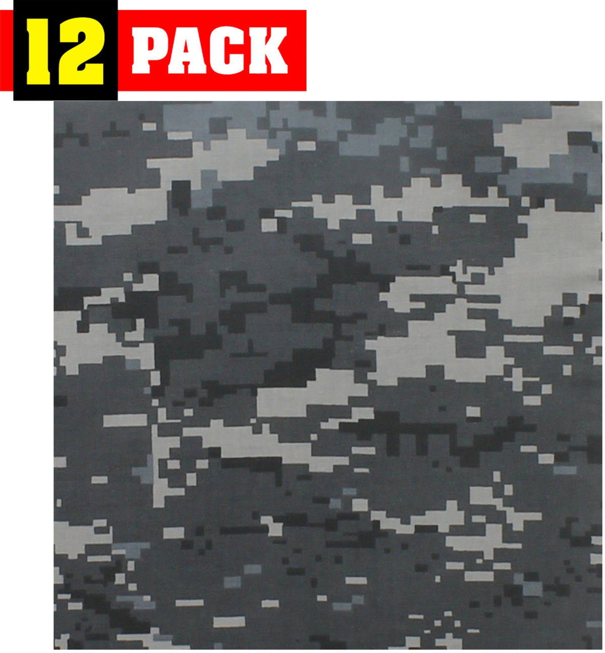 12 Pack Camo Military Bandanas, Army Camouflage Headwraps, Military Head Scarves Do-rags 100% Cotton Bandanna Covers