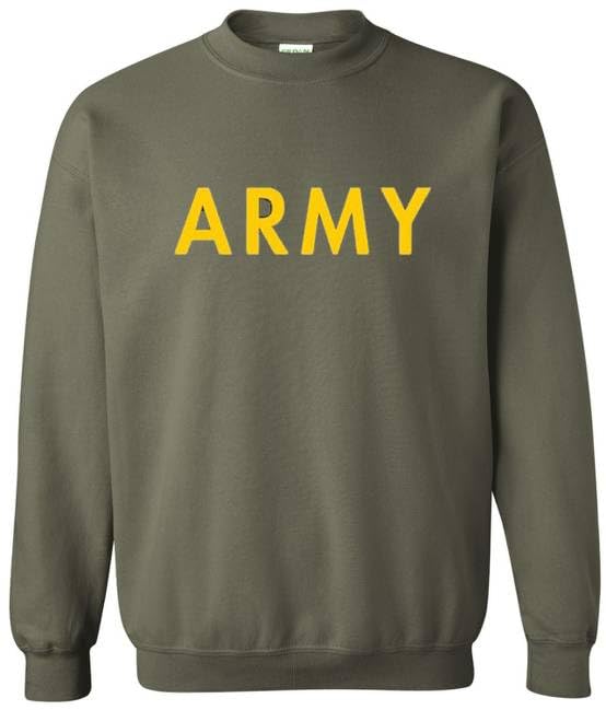 Army PT Crewneck Sweatshirt | USA Army Military Physical Training Exercise Workout Warm Sweatshirt