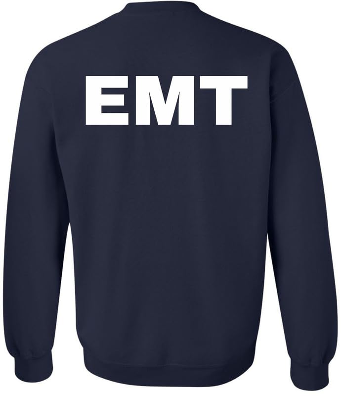 EMT Sweatshirt | Double-Sided Printed Emergency Medical Technician First Responder Crewneck Top