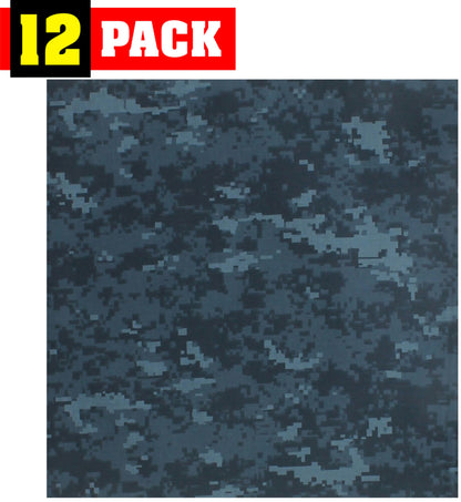 12 Pack Camo Military Bandanas, Army Camouflage Headwraps, Military Head Scarves Do-rags 100% Cotton Bandanna Covers