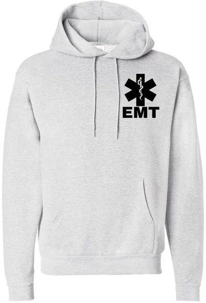 EMT Hoodie Emergency Medical Technician First Responder AMBU Double Sided Hooded Sweatshirt
