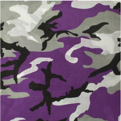 12 Pack Camo Military Bandanas, Army Camouflage Headwraps, Military Head Scarves Do-rags 100% Cotton Bandanna Covers